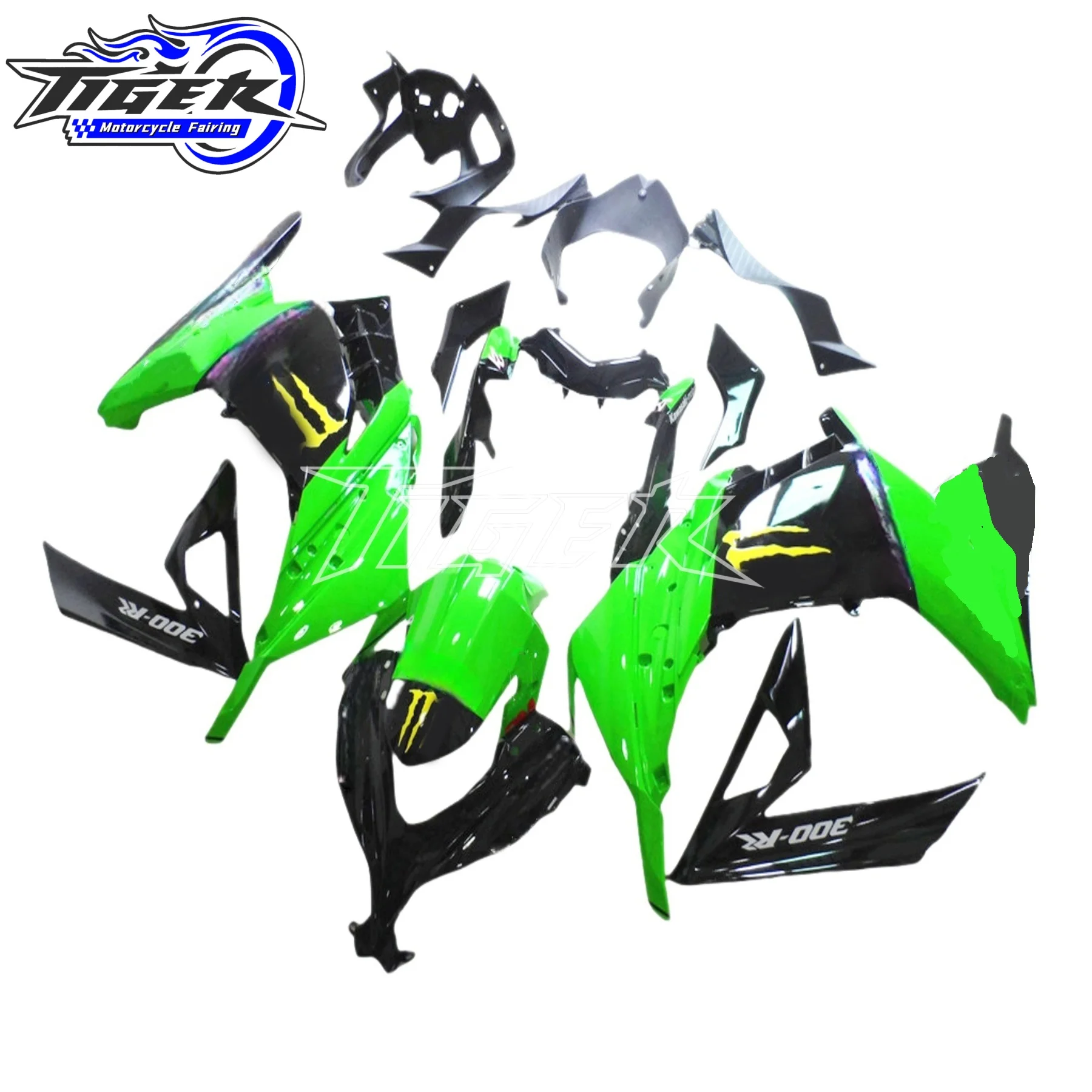 

High-Quality Green Injection ABS Bodywork Fairing For Kawasaki EX300 13-17 Full Fairing Kit Fits 2013-2017 Ninja 300 Motorcycle