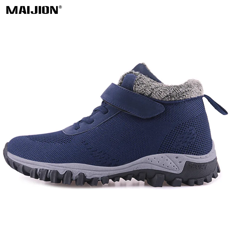 Winter Trekking Sneakers Unisex Plush Warm Shoes Non Slip Outdoor Sports Ankle Boots Climbing Comfortable Travel Shoes Men Women