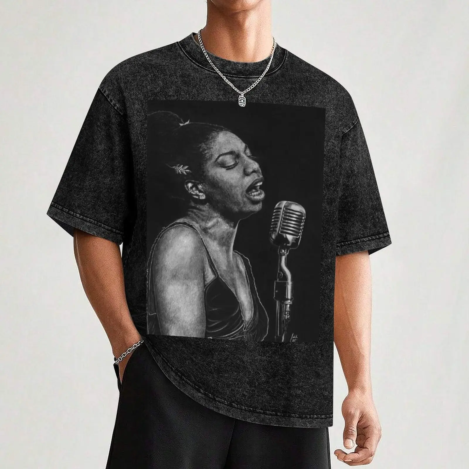 Legends of Music: Miss Simone T-Shirt Sports Casual Breathable Tee Shirt