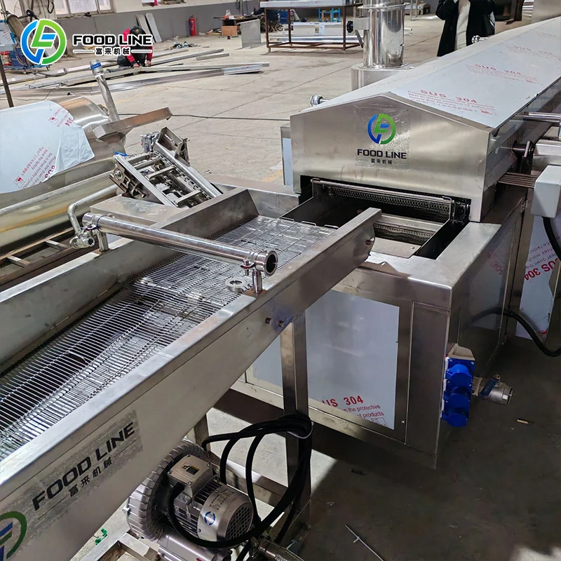 Intelligent Constant Temperature Continuous Fryer SUS304 Stainless Steel Food Processing Equipment