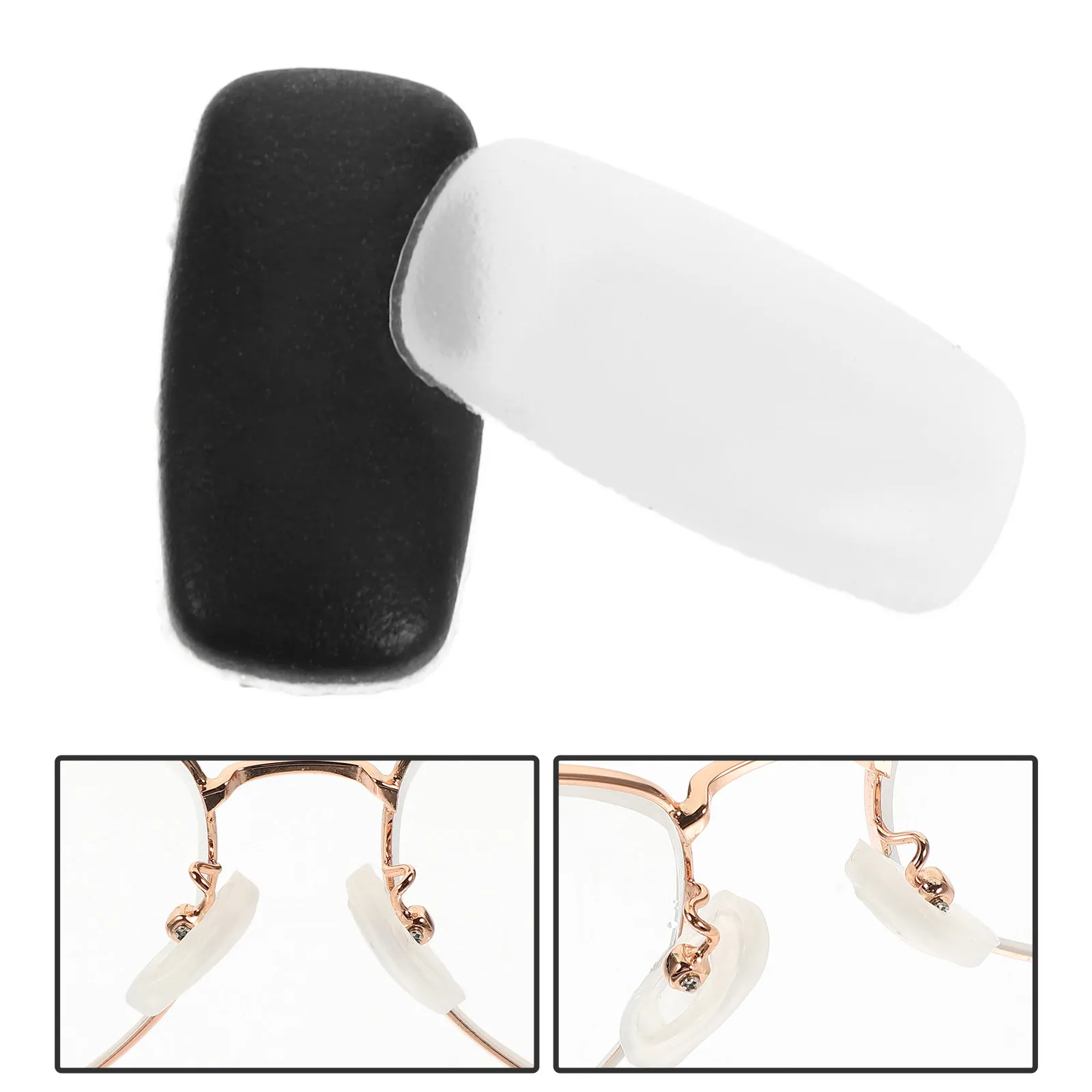 

20Pairs Rectangular Silicone Nose Pads for Sunglasses Eyeglasses Anti-Slip Comfort Fit Replacement Nose Pieces Universal