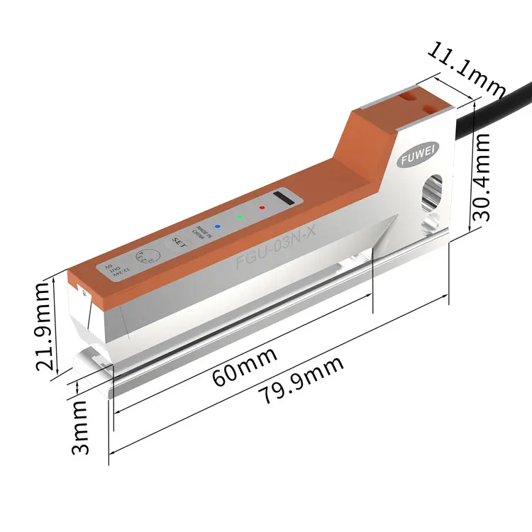 FUWEI FGU-03N-X for labeling machine non-transparent paper labels 3mm detection photoelectric label sensor