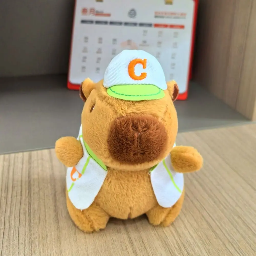 Multicolor Plush Capybara Keychain Cute Toy Simulation Capybara Pendant Accessories Stuffed Animals Fluffty Animal Doll