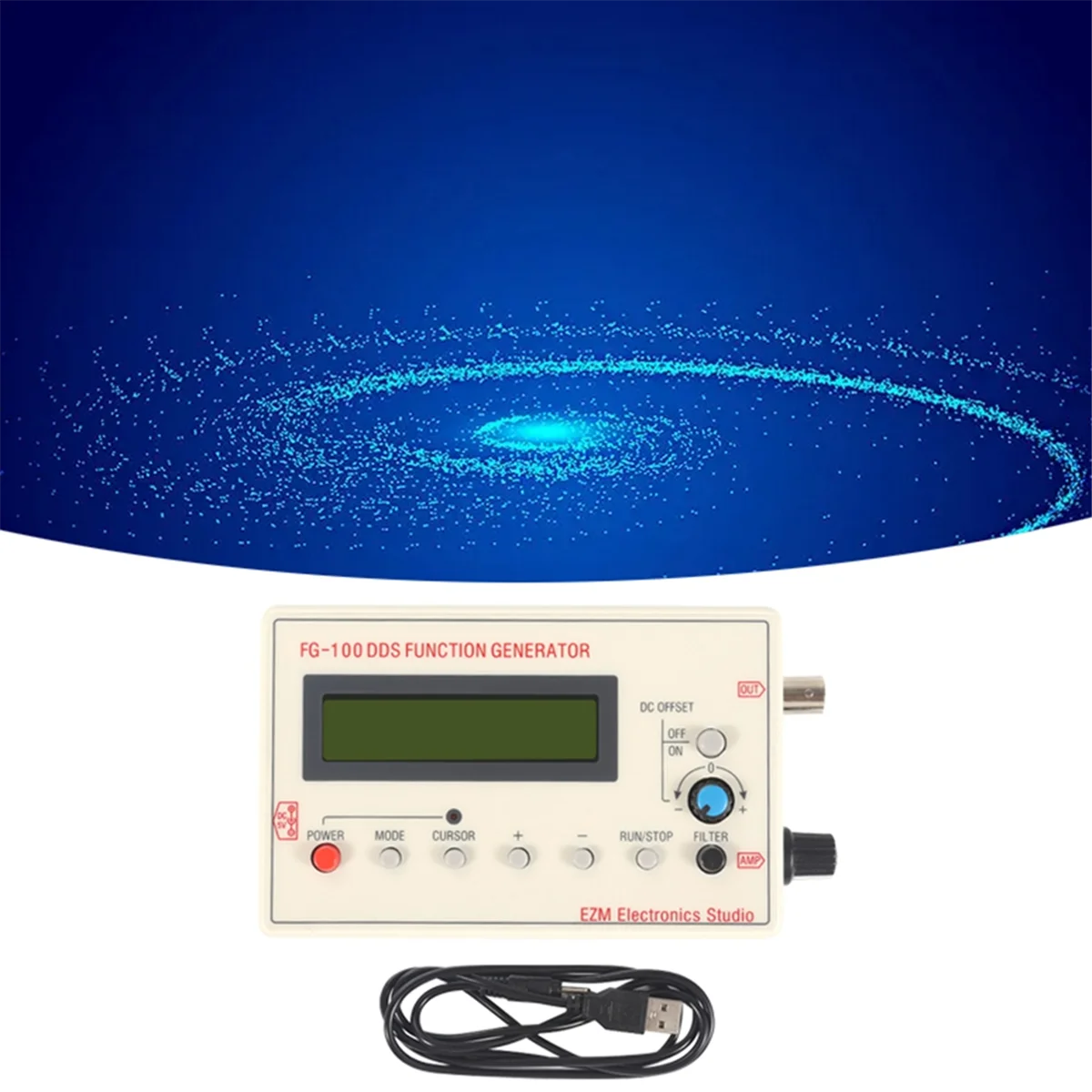 Função dds gerador de sinal função gerador de sinal FG-100 1hz-500khz osciloscópio de frequência multifuncional