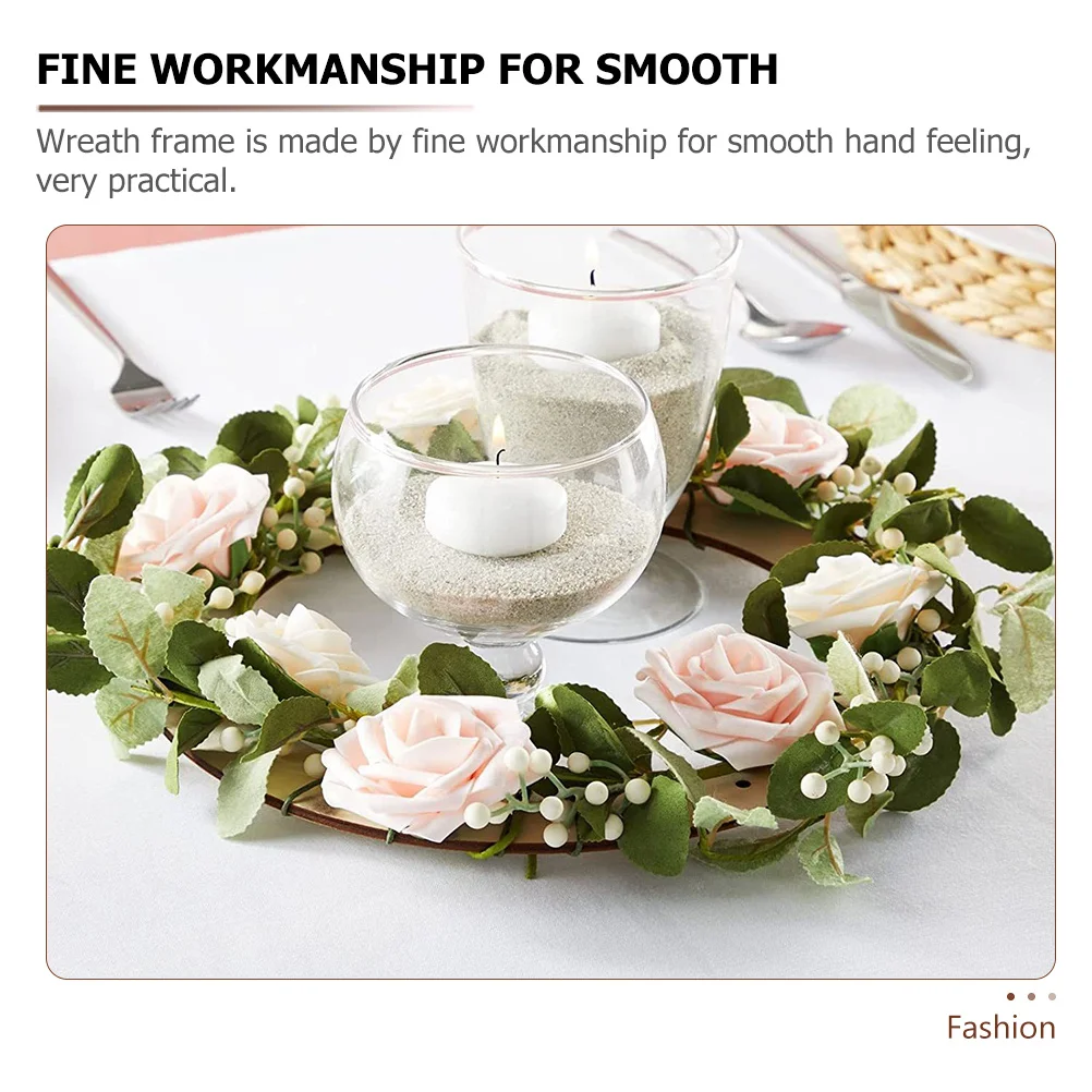 

2pcs Wreath Frame Round Diy Flower Garland Frame For Christmas Home Decor Wreath Base Floral Arrangement Wood Rings Crafts