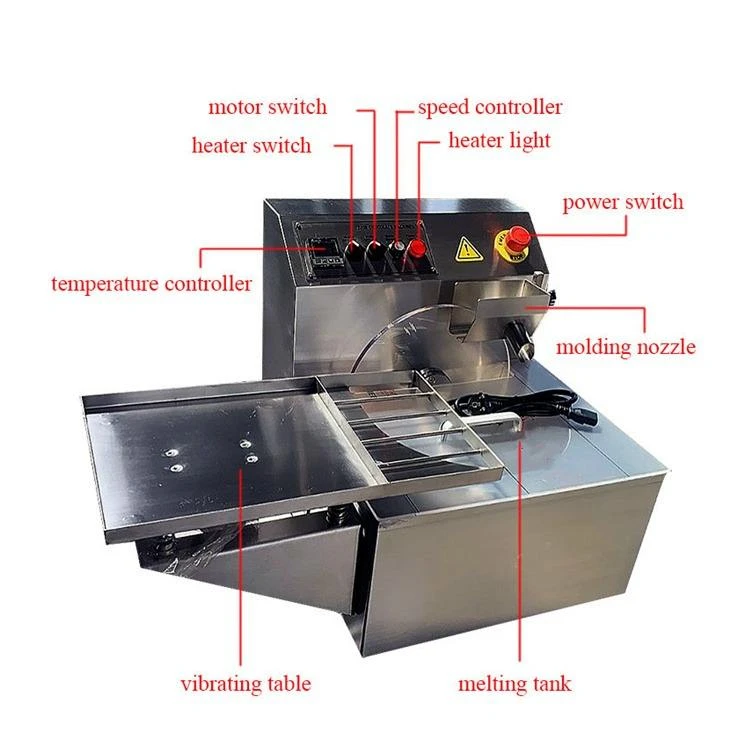 Wholesale High Quality 304 Stainless Steel Chocolate Melting Machine Tempering Pouring Casting Freeze Conche for Good Sale