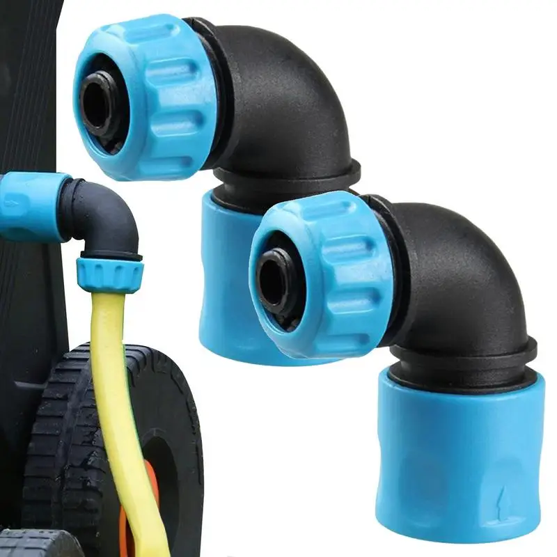 

Соединитель садового шланга, детали водяного шланга, 2X быстрый кран, разделитель воды, угловая насадка 90 градусов для системы орошения, газона, кухни