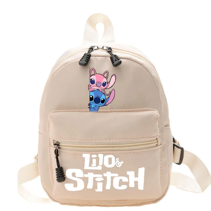 2024 Disney Lilo & Stitch  Female Cute Backpack New Popular Cartoon Fashion Mini Women\'s Nylon Backpack Shopping Commuting Bags