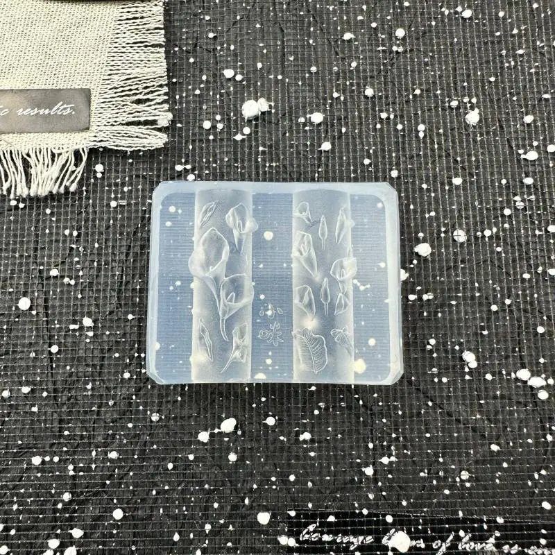 Moule à ongles 3D en Silicone, ruban de soie, fleur, papillon, modèle d'ongles en Relief Transparent, bricolage, décoration Nail Art, outil de conception de manucure