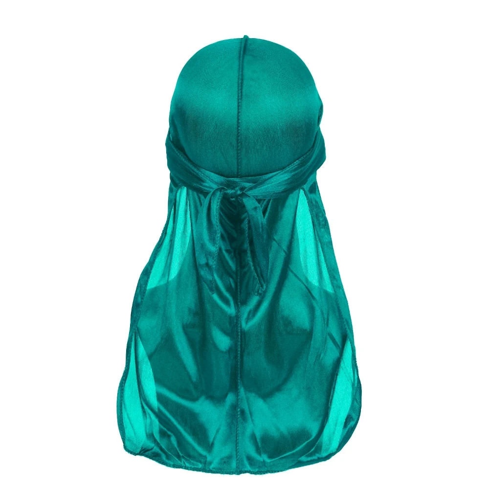 Silky Durag for Men Silk Doo Rag Long Tail Waves Cap Bandana Bonnet for 360 Waves Hair Cover Headwrap