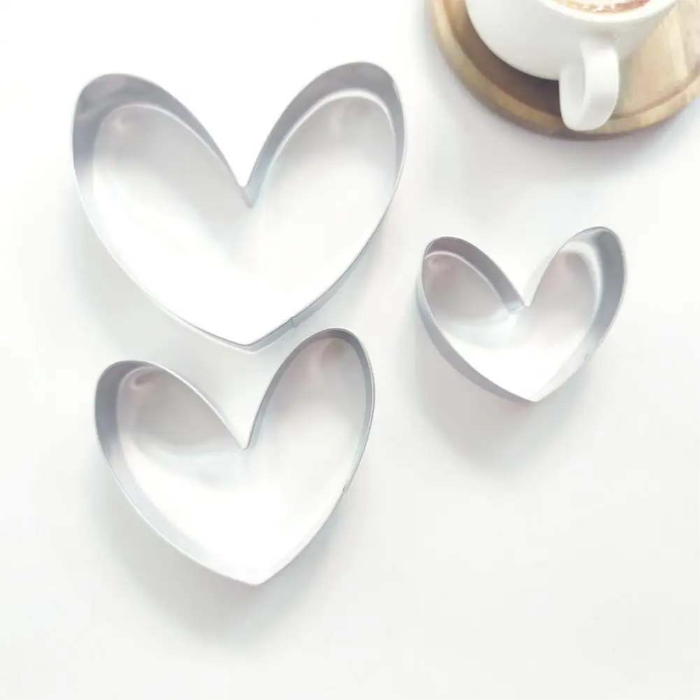 Heart-shaped Cookie Cutter Stainless Steel Pastry Cutter Stainless Steel Heart Shape Cookie Cutter Set for Cake for Baking