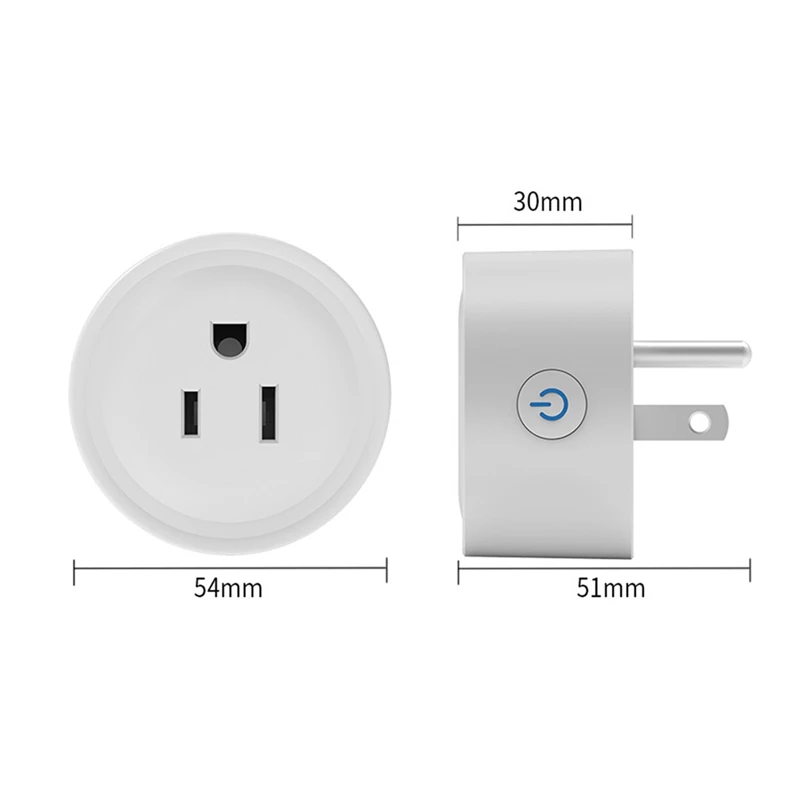 Homekit 16A Wifi enchufe de Control de voz inteligente aplicación remota enchufe de sincronización Compatible con Alexa,Google,Siri HA enchufe estadounidense