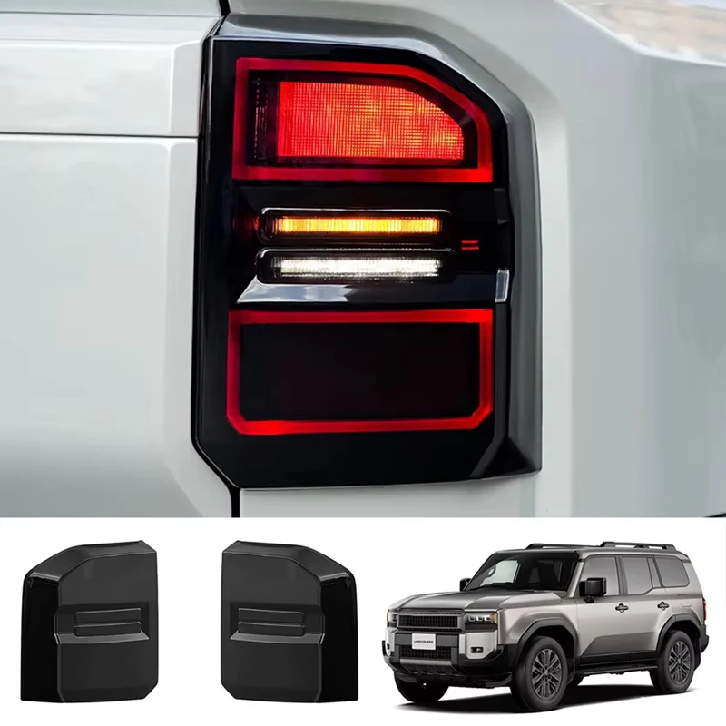 سيارة الذيل ضوء الإطار الخلفي غطاء المصباح لتويوتا برادو LC250 2024 الفرامل ضوء غطاء الزخرفية