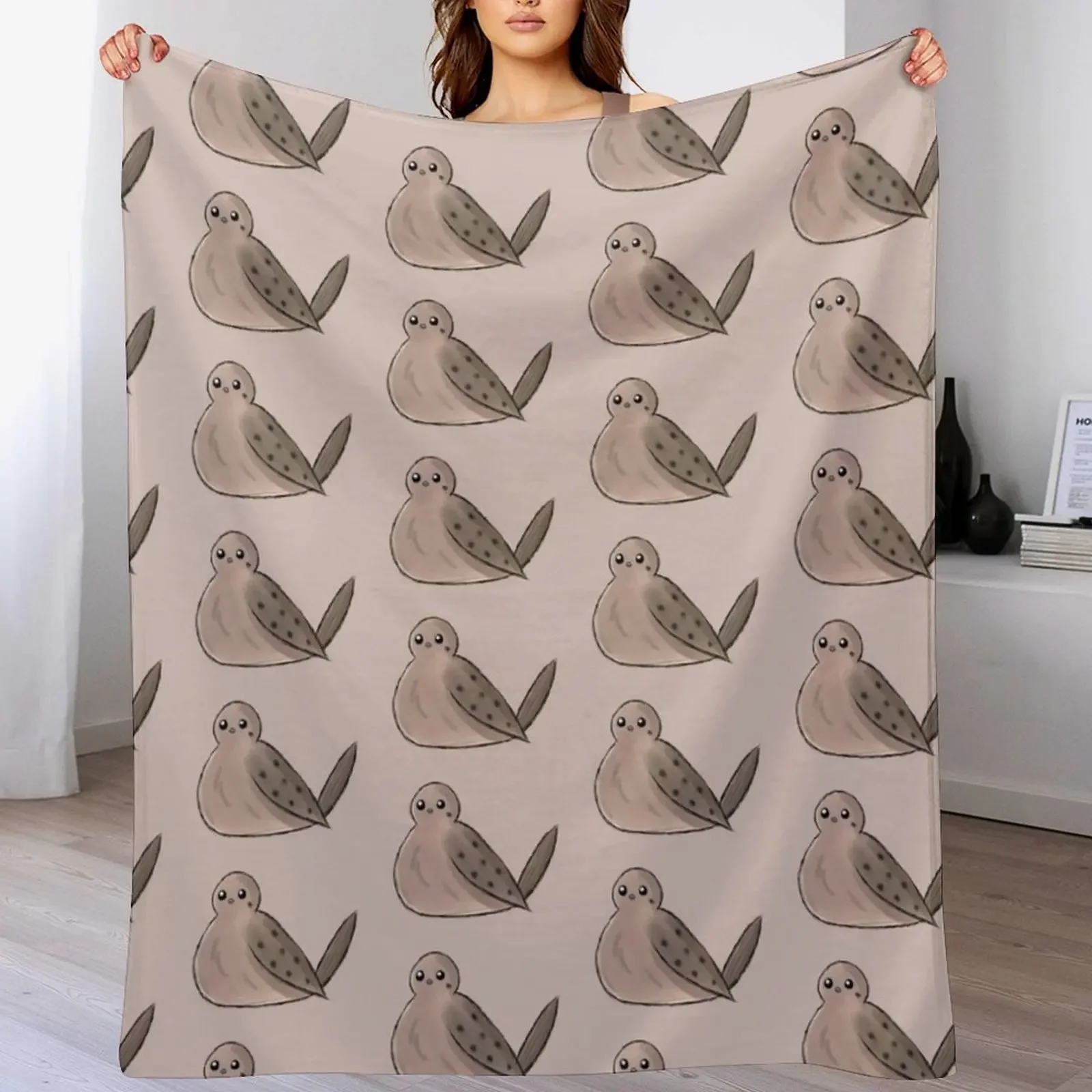 

BORB: Mourning Dove Throw Blanket Stuffeds Decorative Beds Thermals For Travel Flannel Fabric Blankets