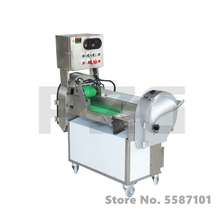 Electric Double-Head Bulbous Vegetable Slicer Cutter Shredding Machine For Parsley Okra Cucumber Leaf Vegetable Cutting Machine