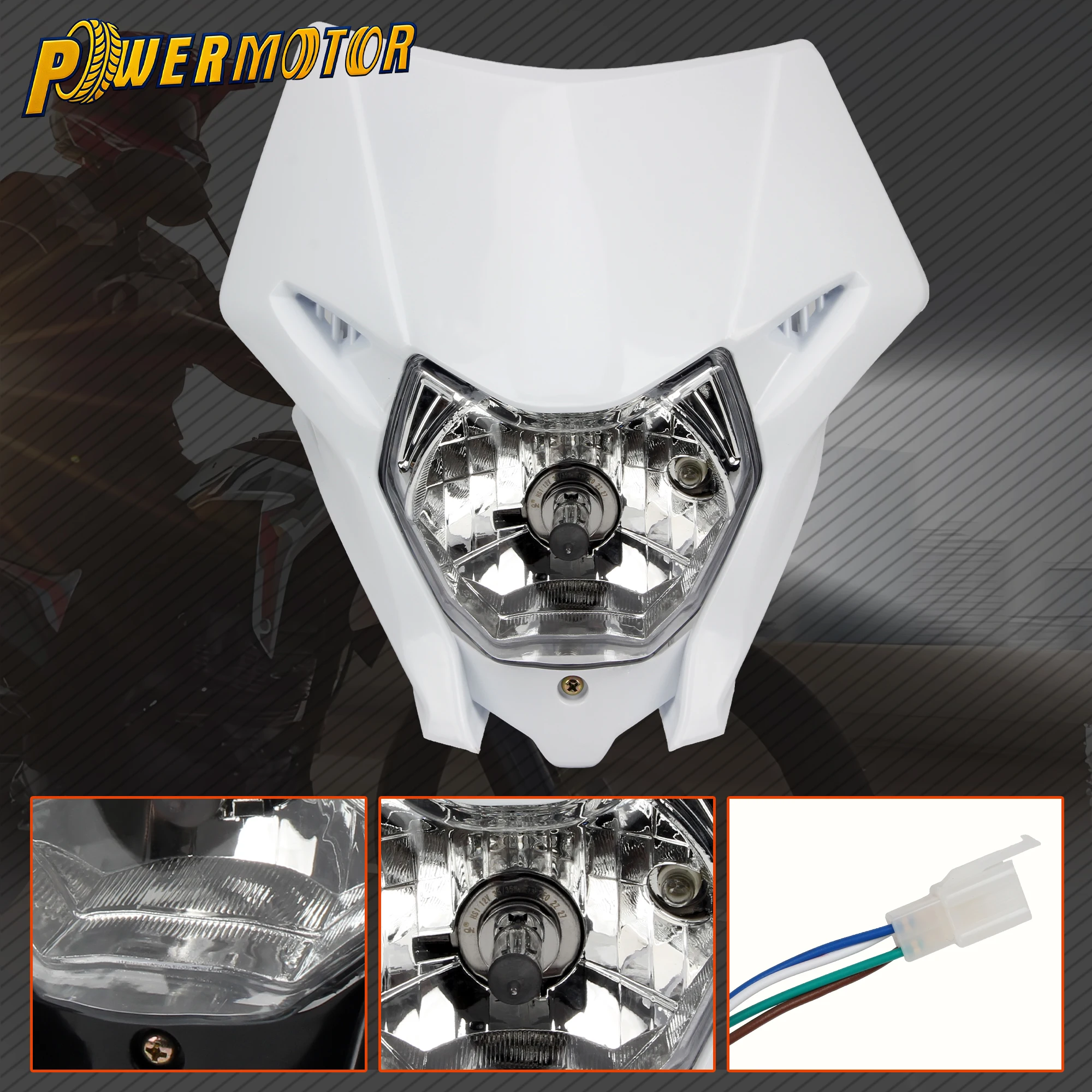 

Motocross Motorcycle H4 Halogen Headlight For Honda CRF150 CRF250 CRF450 CRF 150 250 450 Dirt Bike Headlamp Head Light Parts