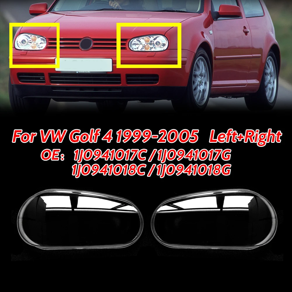 

High Quality For 1999-2005 Volkswagen VW Golf 4 MK4 Transparent Front Headlight Cover Car Accessories Headlight Clear Lens Cover