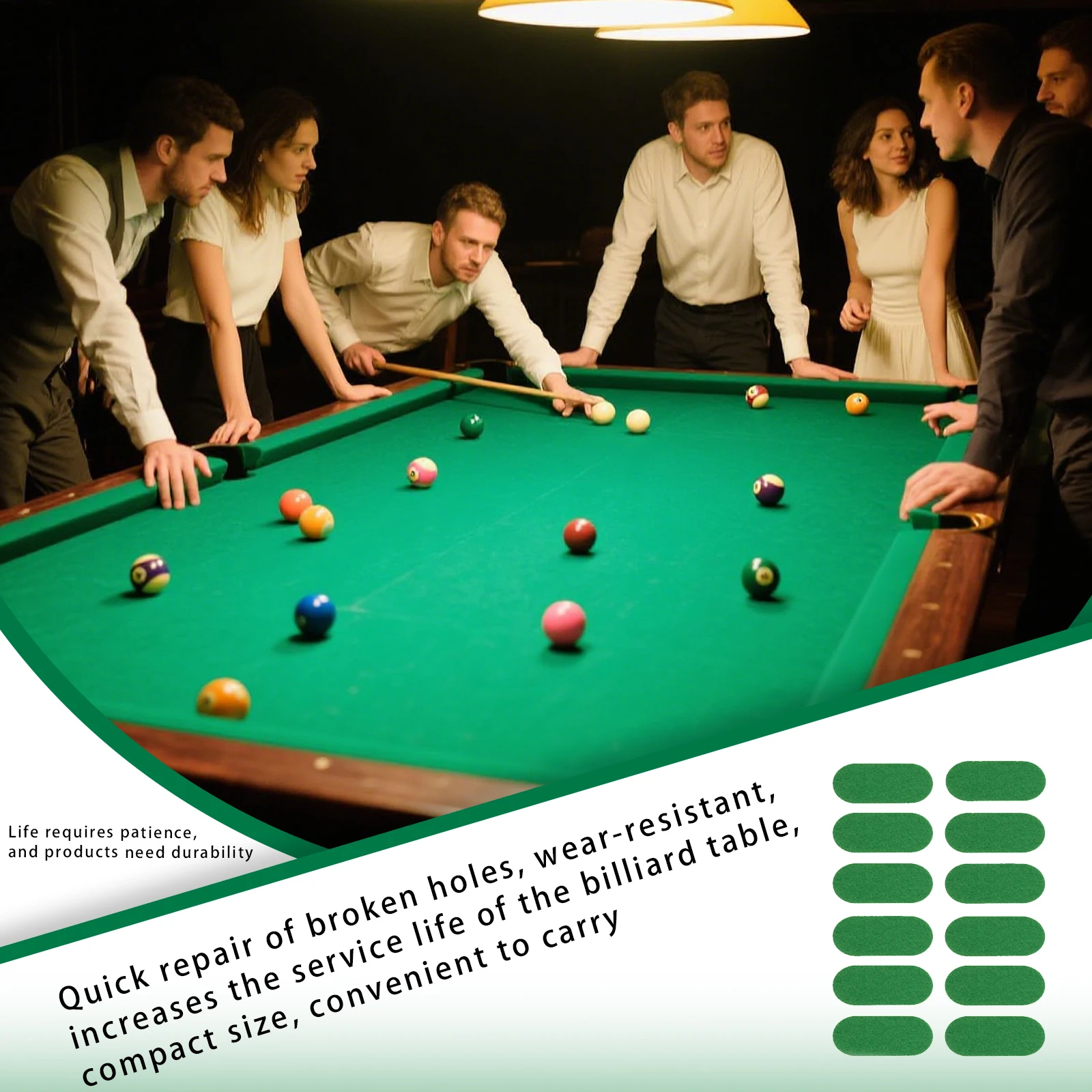 Billiard Patch Stickers Billiard Cloth Repair Table Cloth Snookers Patch Precision Snookers Marker Dots Pool Table Felt