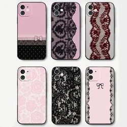 Lace Style Cool Girl Phone Case Silicone Soft For IPhone 16 15 14 13 12 11 Plus Pro Max Plus