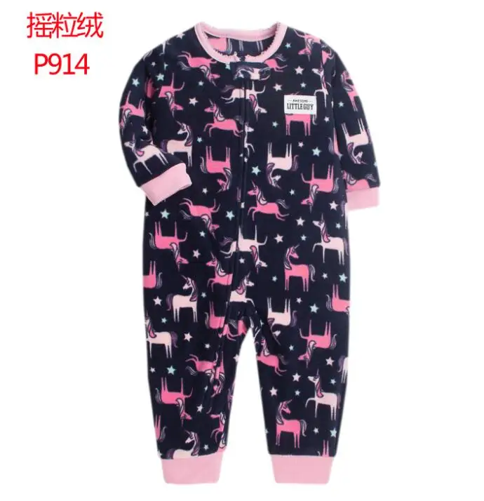 2T Baby Jumpsuit Warm Fleece Spring Autumn Toddler Baby Clothes Zipper Up Boys Girls Long Sleeve Warm Clothes Winter Christmas