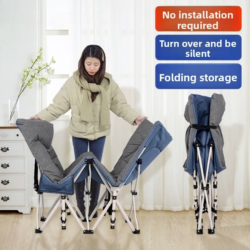 Portable Single Folding Bed Indoor Office Nap Recliner Invisible Compact Rest Bed for Household Daily Use