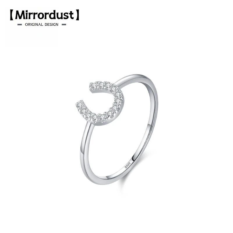 

【Mirrordust】S925 SilverUMicro Инкрустированное кольцо для женщин, легкая роскошь, ниша, девчачье, кольцо с закрытым указательным пальцем, украшения для рук