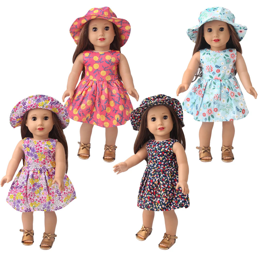 18 Inch Doll Girl Vacation Fashion Dress Doll Vacation Beach Dress Doll Shopping Simple and Fashionable Fashion Accessories
