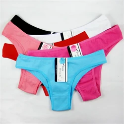 Women's cotton panties women's paragraph cotton bikini panties sexy women's cotton triangle panties 3 pcs/lot