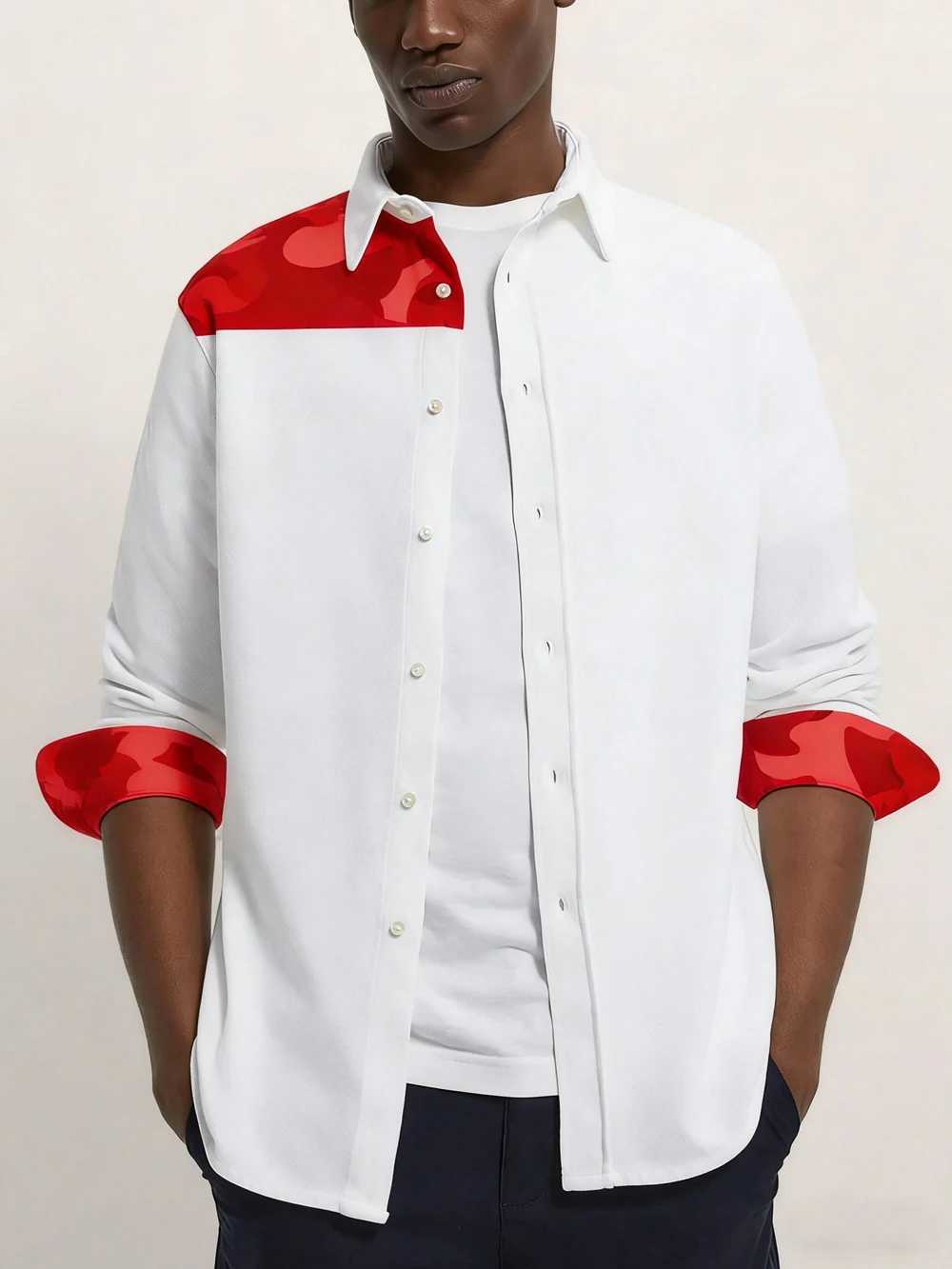 Eenvoudig modieus overhemd met - Large Men Formal Wear recensie en prijs