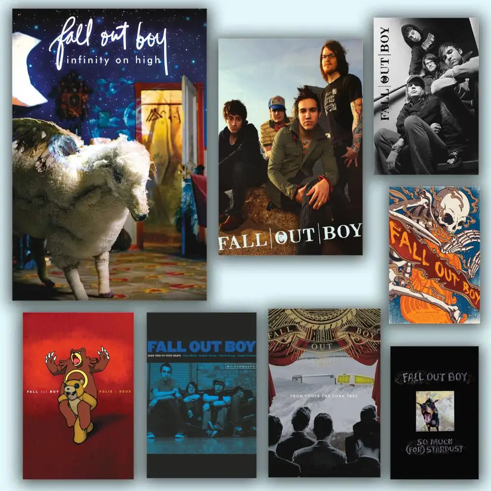 Poster HD Anime Hot Theme Singer/OST/Movie-Waterproof Self-Stick Home Decor Classic F-Fall Out Boy Band