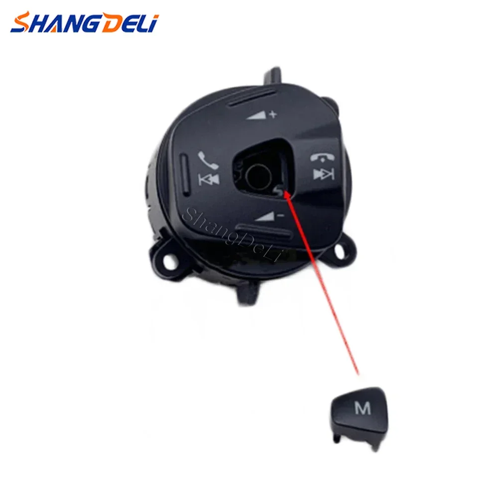 Single M Steering Wheel Volume Audio Switch Steering Control Button Replacement For Ford Escort Fiesta MK7 Interior Accessories