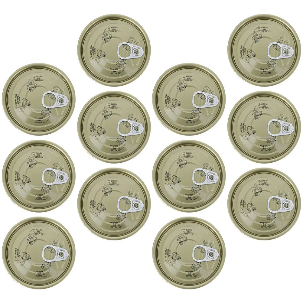 12 Latas de Hojalata de Grado Alimenticio para Almacenamiento de Carne, Dulces, Galletas, Contenedor de Gran Capacidad con Buen Sellado, Lata Vacía para Postres y Pasteles