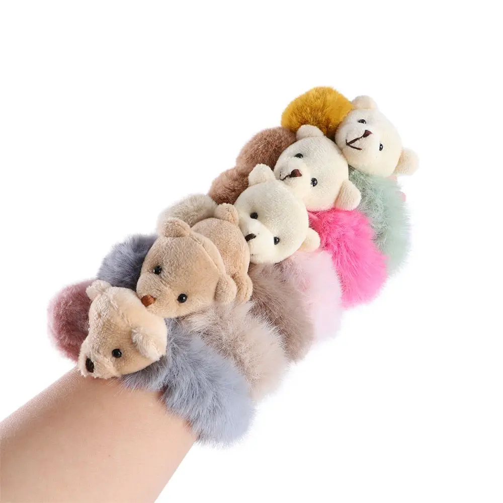 Nuevo oso de peluche elástico lindo Scrunchie cuerda para el cabello bandas de goma Cola de Caballo accesorios para el cabello