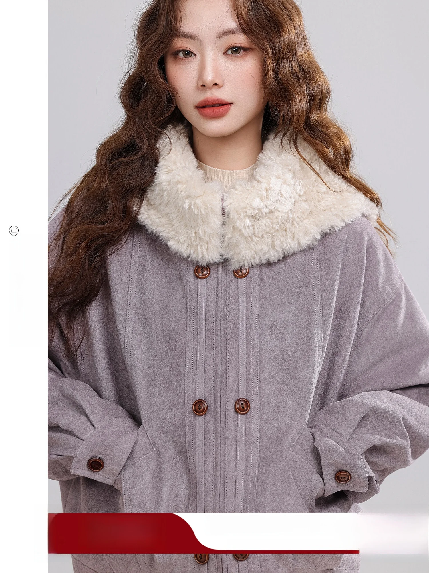 

Женская замшевая куртка-пальто с воротником-стойкой, утепленная хлопком, новинка зимы, повседневная модная верхняя одежда