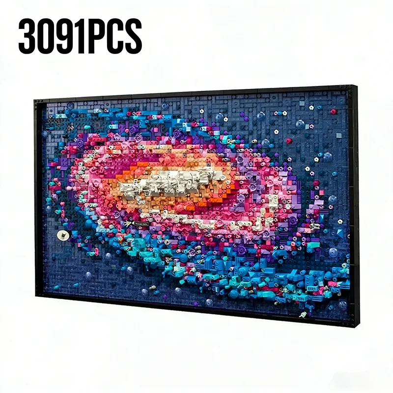 Hot 3091pcs Moc 31212 The Milky Way Galaxy Building Blocks Sets Diy Creative Decorate Bricks Toys Kids Educational Gift