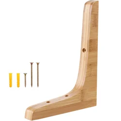 Solid Bamboo Wall Shelf Brackets Supports Holders Floating Shelf Supports Decorative Wood Tripod Stands Bamboo