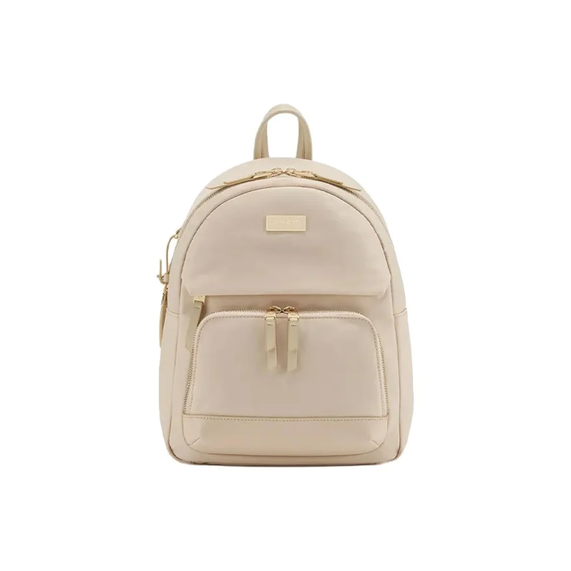Mochila SAMSONITE KHALEESI em tecido com couro de vaca, pequena, feminina, cor ecru