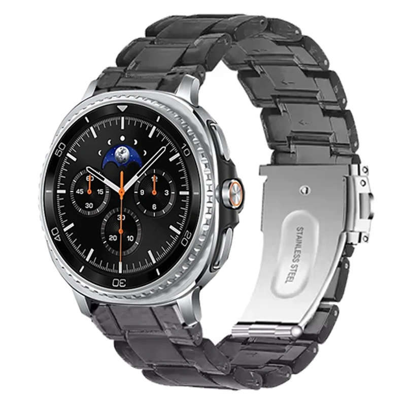 Doorzichtige band voor Samsung Watch 8 Classic/8 40 mm 44 mm vouwgesp horlogeband armband voor Samsung Galaxy Watch Ultra 2 polsband