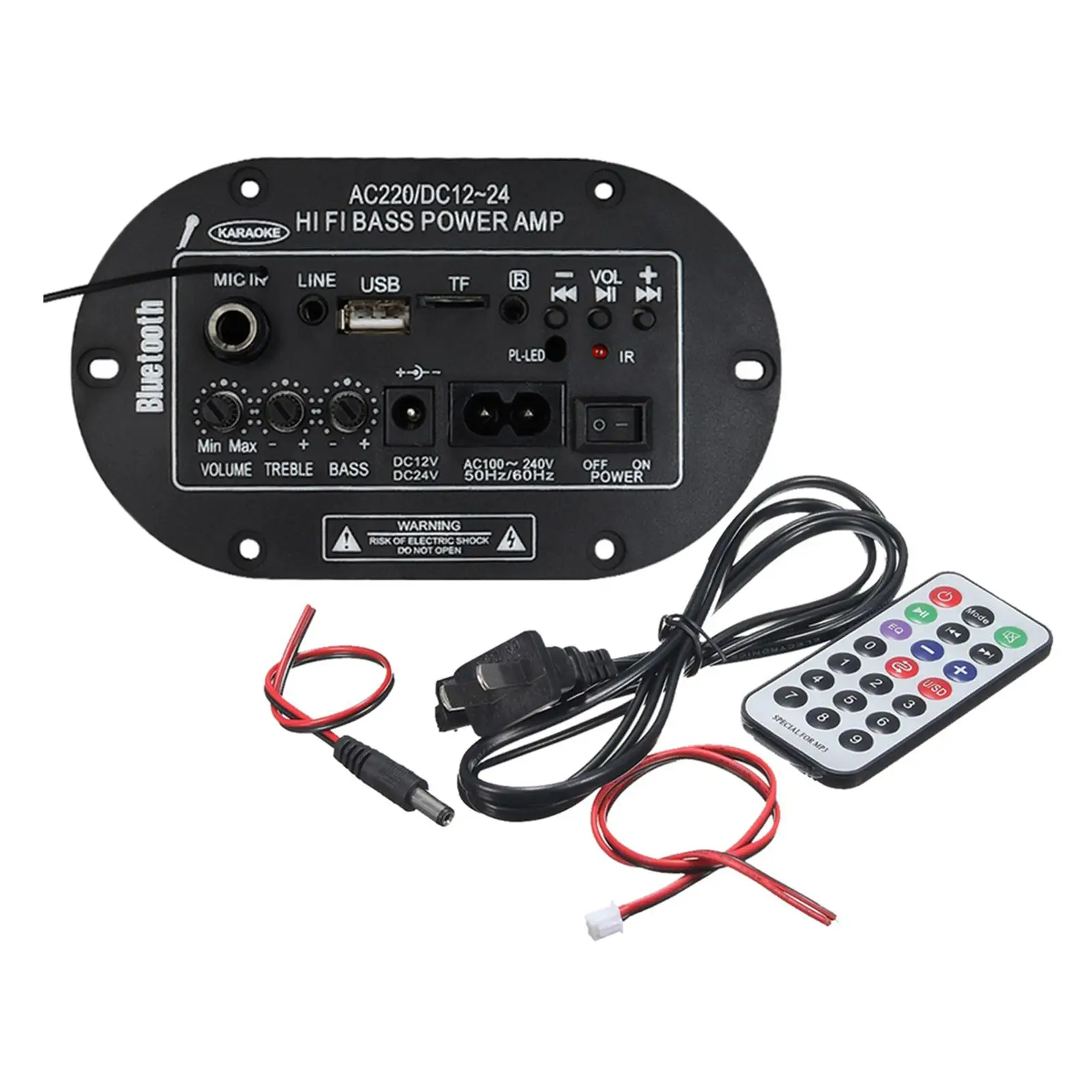 Car Amplifier Board Subwoofer Bluetooth Digital Hi Fi Bass Power Amp for Universal Vehicle Sound Upgrade