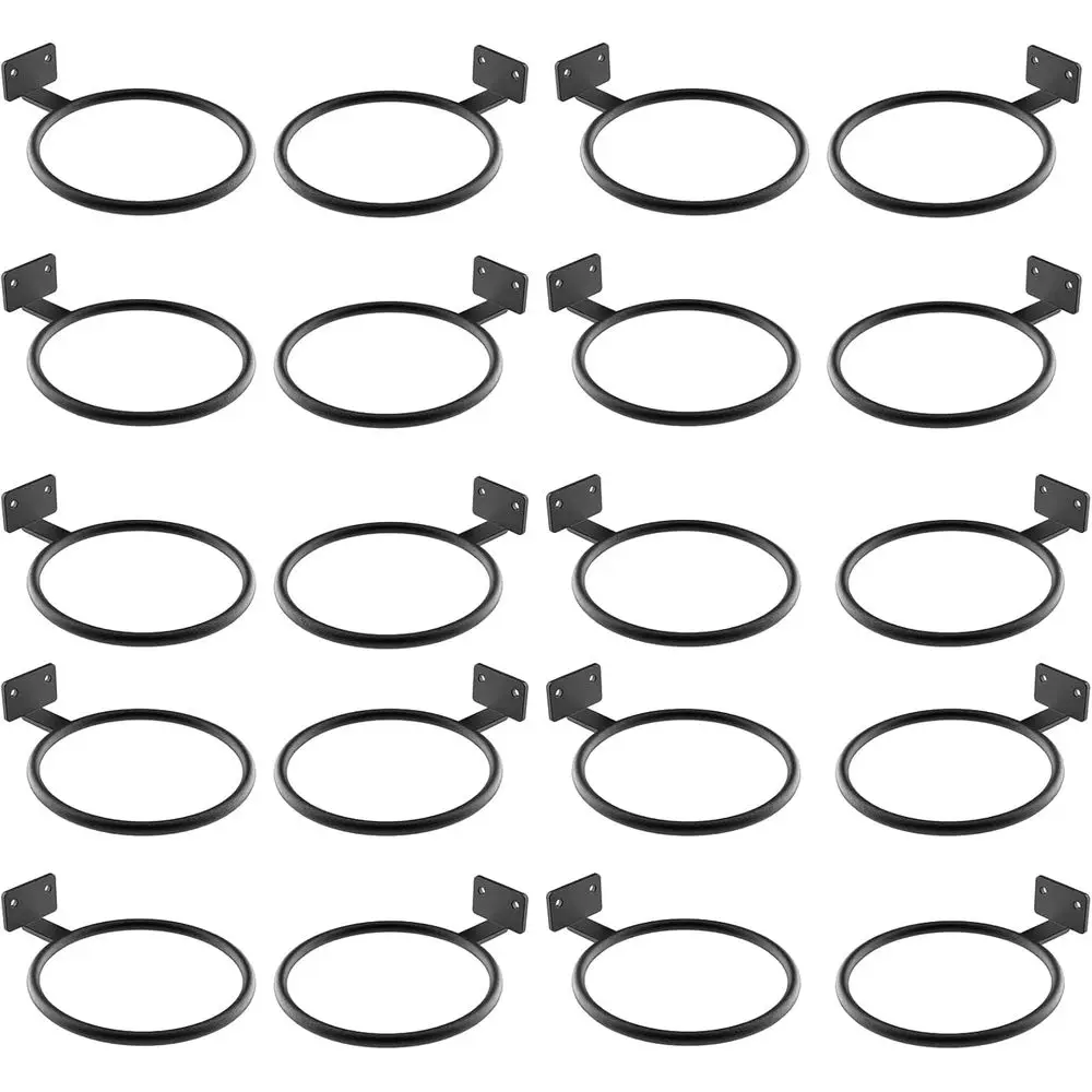

Настенные кольцевые кронштейны для цветочных горшков, 8 дюймов, 20 штук в упаковке, металлические крючки для кашпо, настенные кронштейны для тяжелых нагрузок, для использования на улице и в помещении