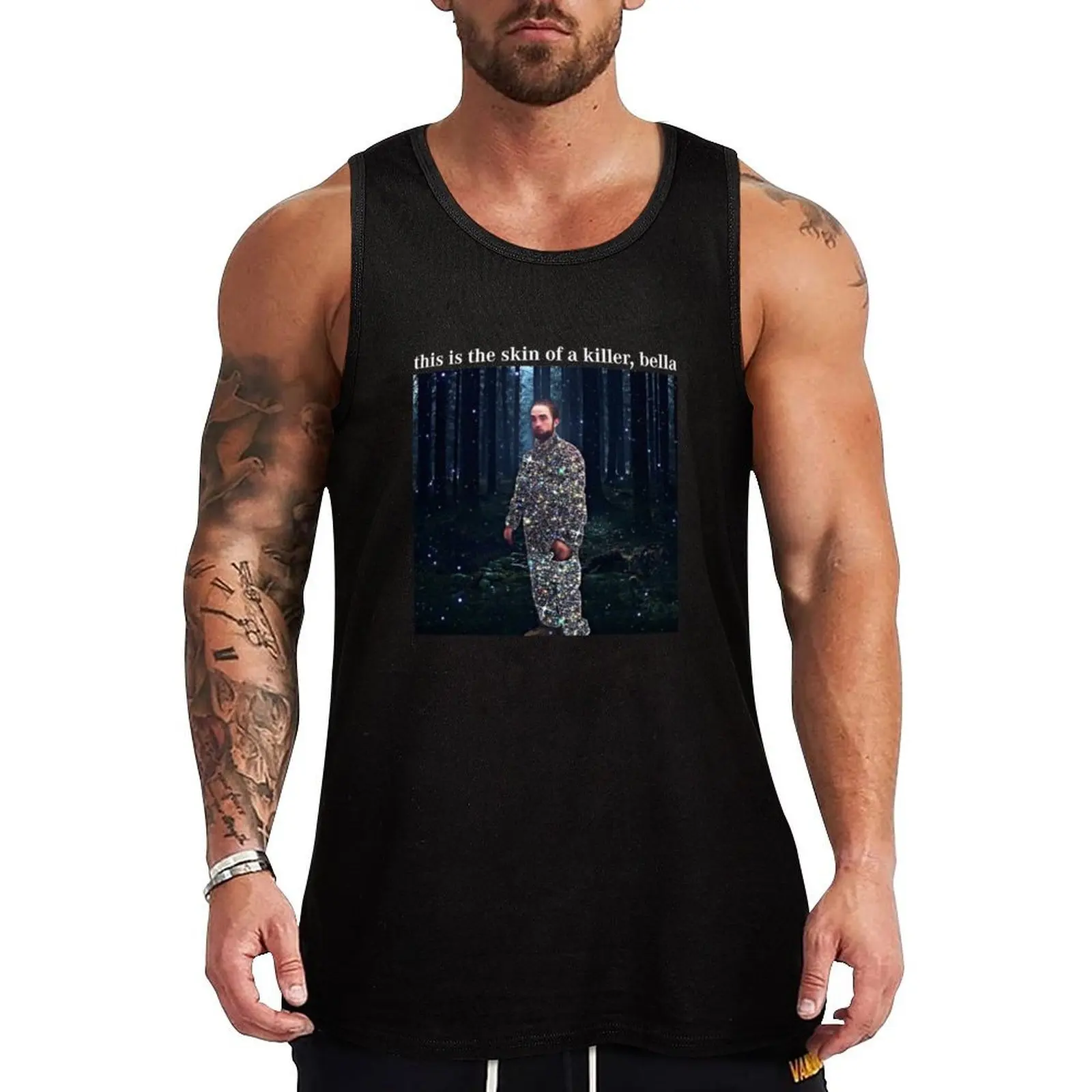 

This is the skin of a killer bella funny Meme Tank Top clothes for men fitness clothing for men gym clothes for man
