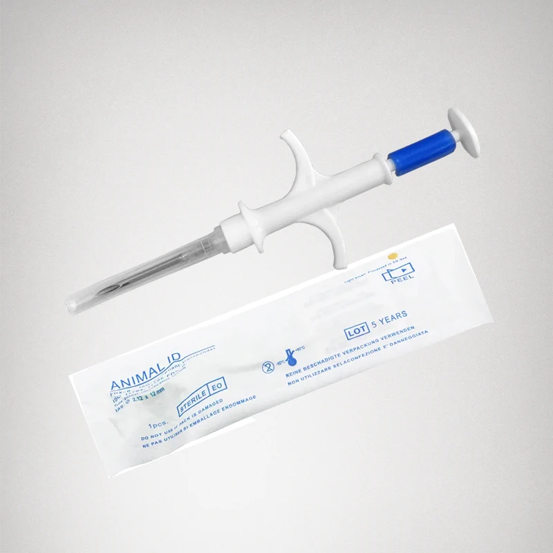 Custom Number RFID Pet Microchip Injectable Syringe FDX-B EM4305 134.2KHz Universal Animal ID Tag for Pets Travel Registration