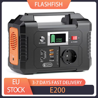 FlashFish E200 200W Portable Power Station 151Wh Lithium Battery 1x Pure Sine Wave AC220V Output for RV Camping Van