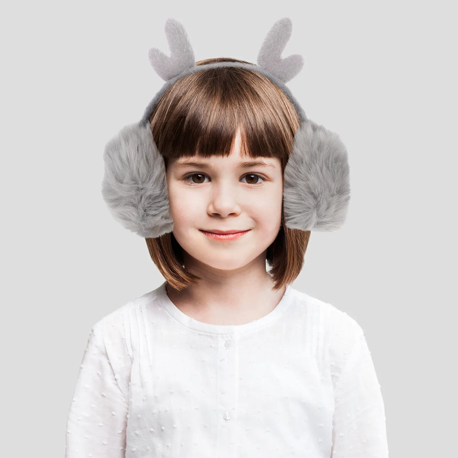 1-セット枝角形状イヤーマフ防寒多目的調節可能なバックパックショルダーストラップシックなカジュアル収納バッグクリスマス耳