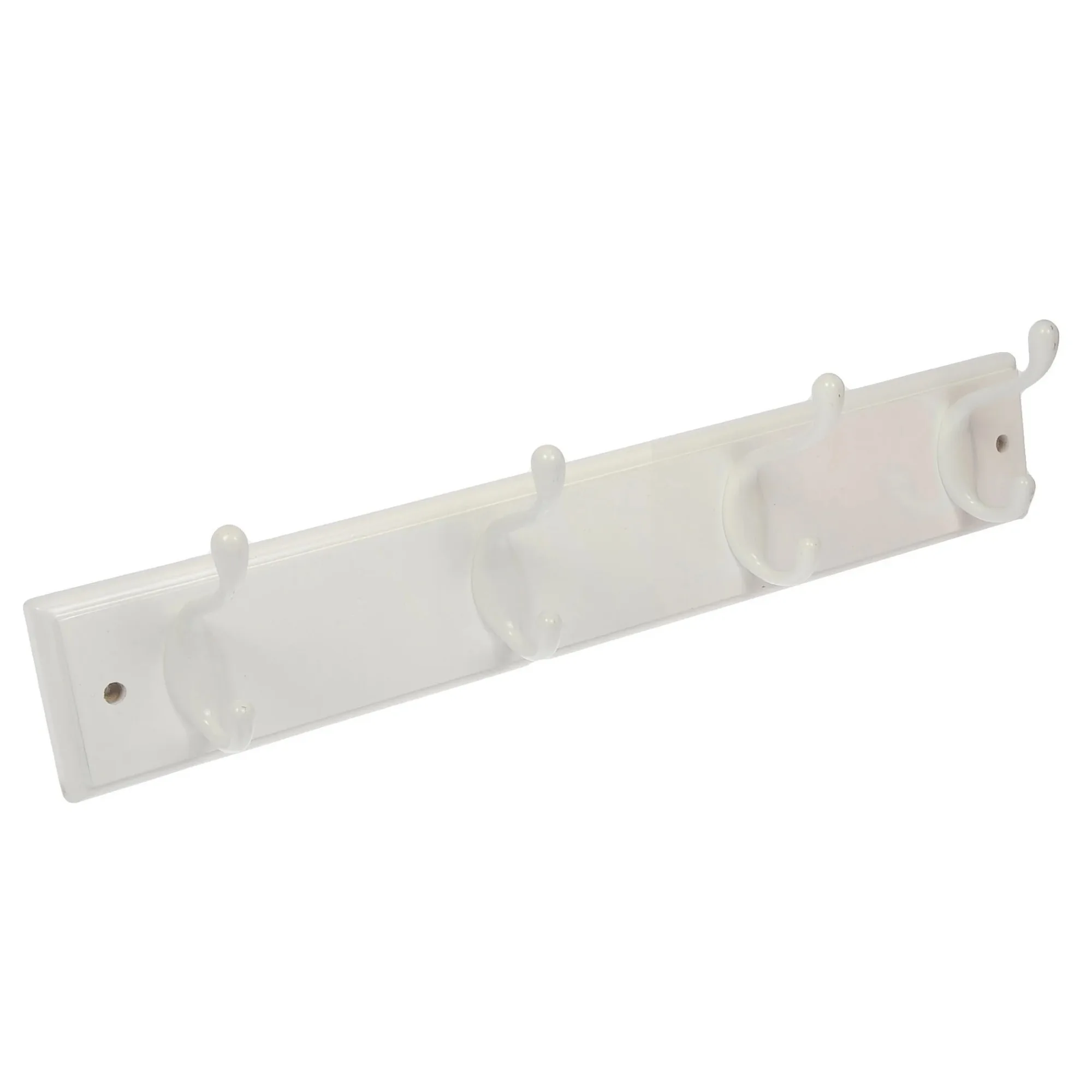 

4 Hook 18 Inch Hook Board, 30 Lb Holding Capacity, White