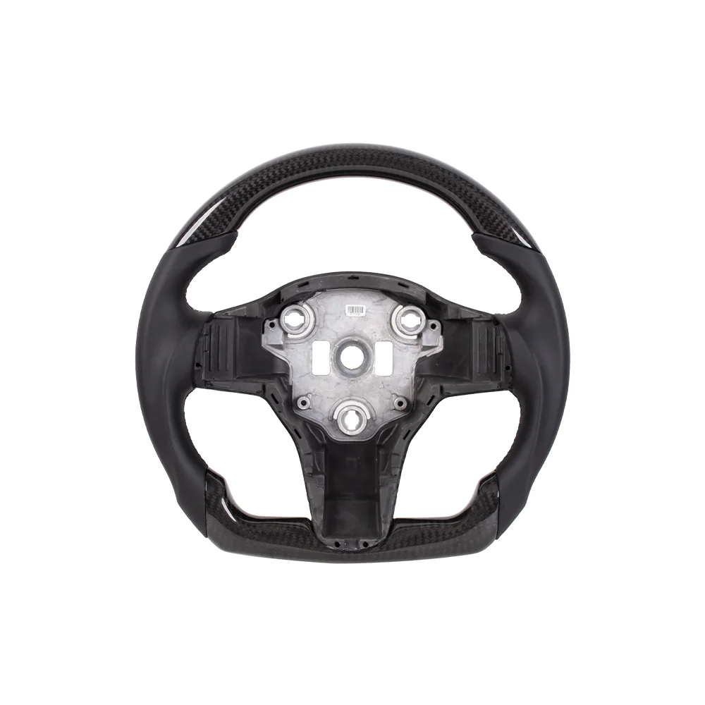 Flat Bottom Steering Wheel for Tesla model3 2018-2023 Carbon Fiber Steering Wheel