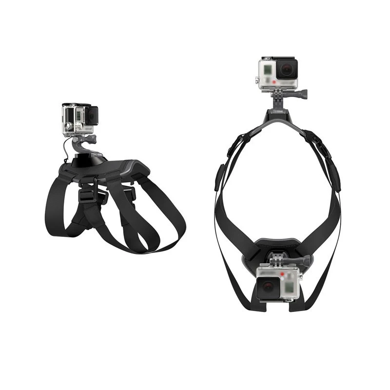 Correa ajustable para Gopro hero11, 10, 9, 8, 7, arnés para perro, cinturón de pecho, soporte de montaje para cámara deportiva, correa de hombro para perro