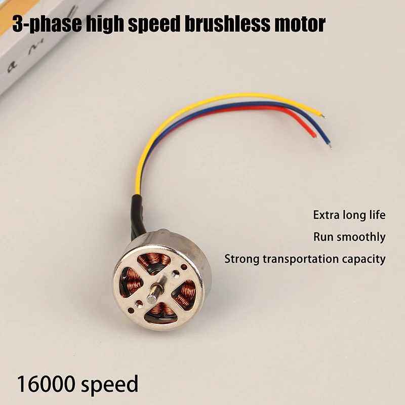 1Pc 1S-2S 3.7V 7.4V 15000KV Tiny 14mm 3-phase Brushless Motor High Speed Engine 1.5mm Shaft For RC Drone Fan Radiator Motor.