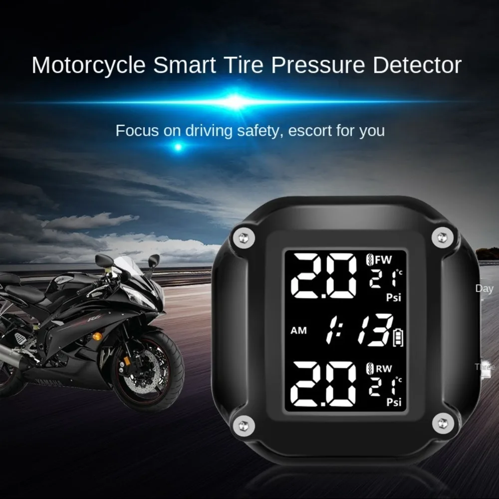 

M5/M6 Motorcycle Tpms Pressure Monitoring Alarm System LCD Digital Display Tire Pressure Monitoring Waterproof USB Port