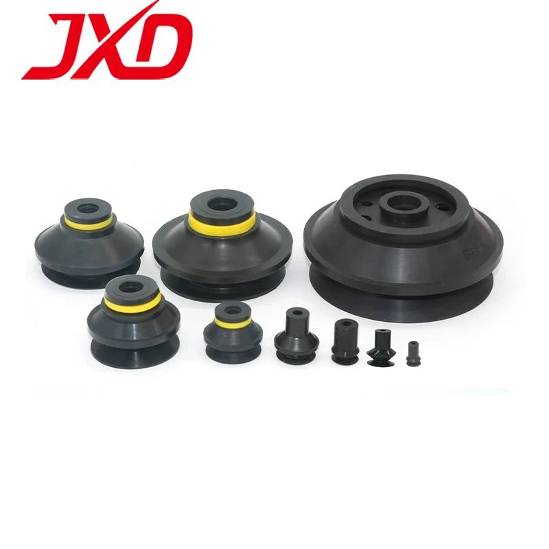 JXD PIAB Ripple Vacuum Sucker B10-2 B15-2 B20 B30-2 B40 B50 Red Double Layer Industrial Vacuum Suction Cup